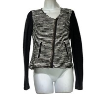 anthropologie DREW striped zip front textured blazer jacket Size XS - $29.69