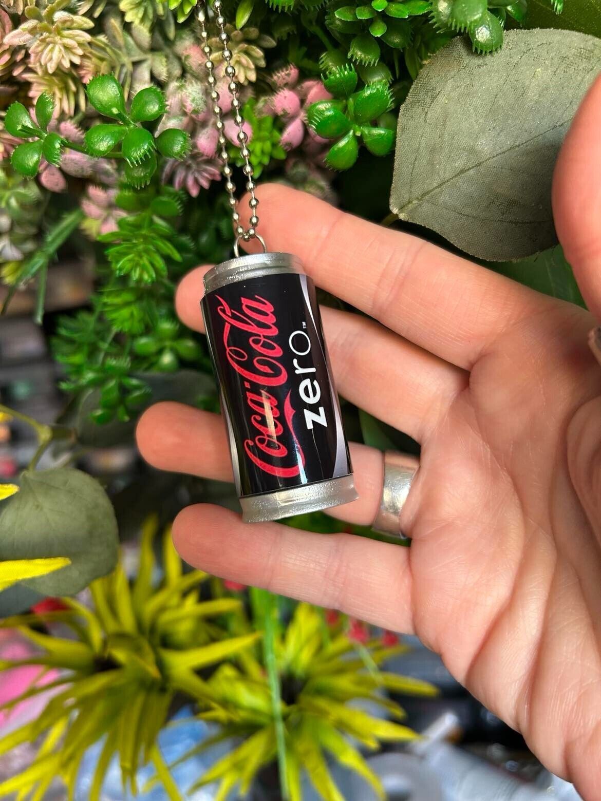 Handmade COKE ZERO CAN BAUBLE car hanger HANGING decoration XMAS tree CO... - $12.55