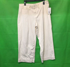 Women&#39;s High-Rise Wide Leg Cropped Pants - A New Day  Cream 14 - $15.99