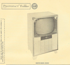 1956 ZENITH X2359E TELEVISION Tv Photofact MANUAL X2360R X236EU X2383 X2... - $9.89