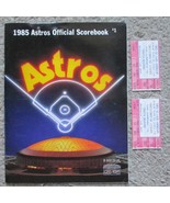 1985 HOUSTON ASTROS Official Scorebook + Astros Update + Reds Game Ticke... - $426.28 MXN
