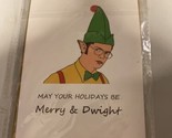 Funny Dwight Christmas/holiday Card - The Office Card And Gold Envelope - $8.91