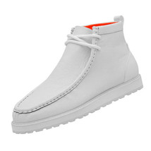 Men's TAYNO Wallabee Chukka Boots Smooth Leather Light Weight Mojave L White image 4