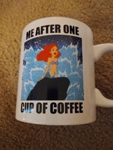 Disney The Little Mermaid Ariel "Me After One Cup of Coffee" 20 Oz Ceramic Mug - £10.25 GBP