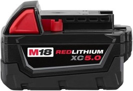 Battery Pack With A Capacity Of 5.0 Ah For Milwaukee M18 18-Volt Lithium-Ion. - £71.66 GBP