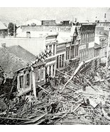 Main Clinton St Ruins 1889 Johnstown Flood Victorian Print Pennsylvania ... - $35.07 CAD