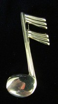 Vintage Goldtone Musical Note Pin - Brooch~The Perfect Gift For Any Musi... - $13.49