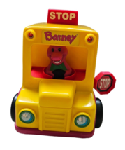 Barney School Bus Dinosaur Push N Go Toddler Kids Toy Lyons Vintage 1994 Works - £19.77 GBP