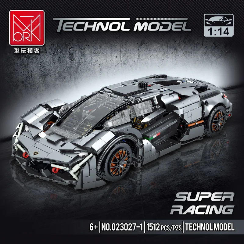 MORK 1512pcs Original Technical Building Blocks Sports Racing Car MOC Supercar - £61.01 GBP+