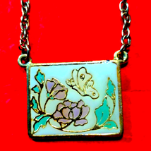 Beautiful vintage hand-painted necklace~Thailand - $18.81