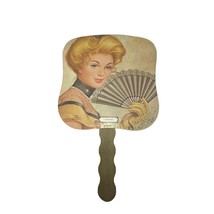 Paper Hand Fan GOLDEN GIRL Molitor Vintage 12&quot; Lincoln Mercury Advertising USA - £14.63 GBP