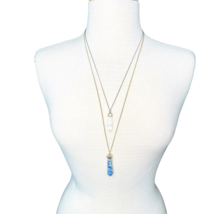 Clear Quartz and Sodalite Natural Obelisk Pendant Necklace 22”-26” Silve... - $13.09