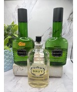 Faberge Brut Lot Of 3 Vintage Lotions 1 Spray 2 Splash Ons Vintage - $736.93 MXN