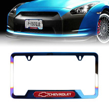 Brand New Universal 1PCS Chevrolet Titanium Burnt Blue Metal License Pla... - £11.80 GBP