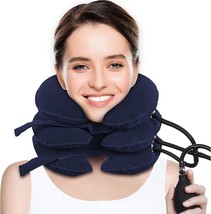 Cervical Neck Traction Device for Neck Pain Relief, Adjustable Inflatable Neck S - £41.76 GBP