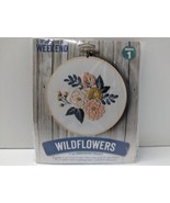Leisure Arts Mini Maker Embroidery Kit Wildflowers Weekend Project 11 pc... - £4.64 GBP