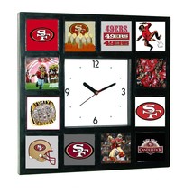 History of San Franciso 49ers logo Clock with 12 pictures - £25.37 GBP