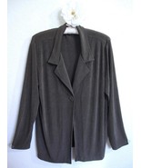 Chicos Travelers Knit Jacket Cardigan Sz 3 XL 16 Olive Green One Button - $21.99