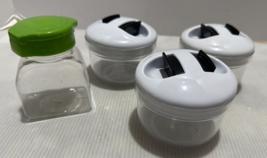 4pc Mini Clear Plastic Small  With Lid Container Storage Craft Gadgets - $8.55