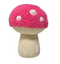 Plush Pink Mushroom Throw Pillow Soft Toy Teens Decor Dorm Room Fun Gift... - €12,76 EUR