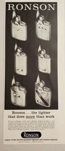 1959 Magazine Ad Ronson Cigarette Lighters 6 Models Shown Woodbridge,NJ - £9.30 GBP