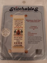 Stitchables Miniature Bell Pull Collection Schoolhouse Sampler Kit 72023... - $19.99