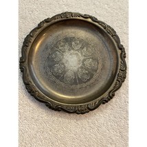 Vintage Epon Steel Silver Plated 4” Round Coaster - Italy - $12.82