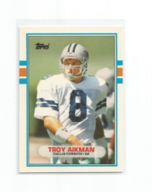 Troy Aikman (Dallas Cowboys) 1989 Topps Traded Rookie Card #70T - £7.41 GBP