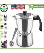 Portable 6-Cup Espresso Maker with High-Gloss Finish - Perfect for Camping - $111.89 CAD