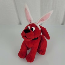 Scholastic Clifford The Big Red Dog Stuffed Plush Bean Bag Toy Easter Bunny Ears - £31.74 GBP