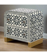 Heritage inlay Moroccan Two drawer bedside / nightstand - $12,703.73 MXN