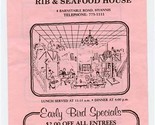 John&#39;s Loft Rib &amp; Seafood House Menu Barnstable Road Hyannis Massachusetts  - £14.24 GBP