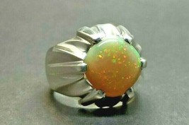 Natural 4.50 Fire Opal 925 Sterling Silver Ring Handmade Fine Ring - £86.09 GBP