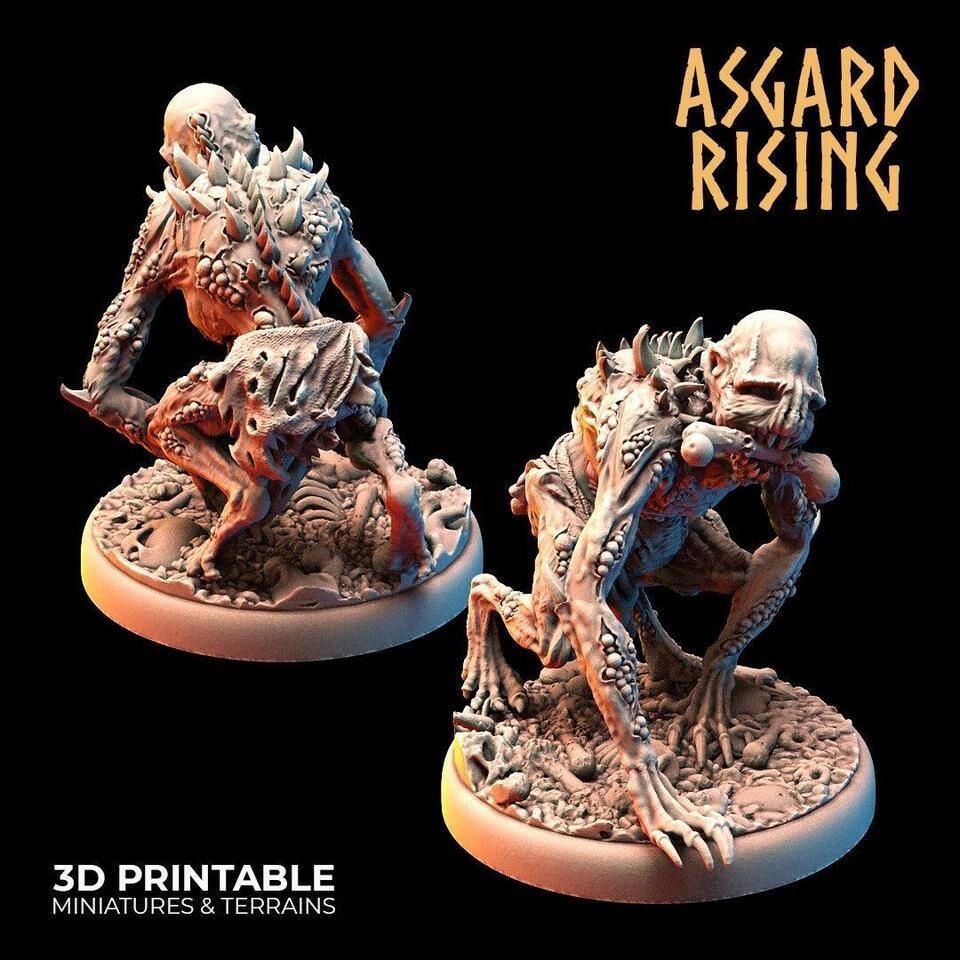 3D Printed Asgard Rising Ghouls Undead Set Round or Square Base 28mm - 32mm Item image 10