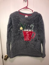 Secret Treasures Ho Ho Hot Cocoa Ugly Christmas Sweater Cozy Soft Sherpa... - £7.75 GBP