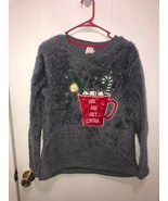 Secret Treasures Ho Ho Hot Cocoa Ugly Christmas Sweater Cozy Soft Sherpa... - €8,58 EUR