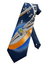 Mens Violin String Instrument Cello and Piano Keys Keyboard Necktie | Na... - $14.80