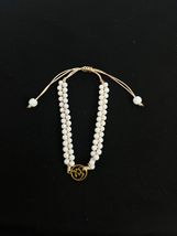 &quot;OM&quot; Sacred Symbol Natural White Onyx 4mm Stone Bracelet (2 Types) - £12.82 GBP
