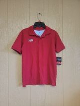 Chaps Natural Stretch Polo Easy Care Schoolwear Red sz 10/12 - £9.91 GBP