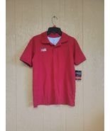 Chaps Natural Stretch Polo Easy Care Schoolwear Red sz 10/12 - £10.05 GBP