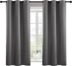 Deconovo Thermal Insulated Portable Grommet, 2 Panels Set, W42 x L63 -Inch, Grey - £10.24 GBP
