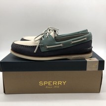 Mens Sperry Gold A/O Tri-Tone Navy/Reef/Ivory Leather Boat Shoe STS19662 - £62.32 GBP+