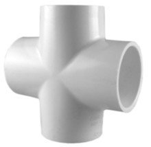 Charlotte Pipe Schedule 40, 1-1/2 in. Slip x 1-1/2 in. Dia. Slip PVC Cross Pipe - £8.22 GBP