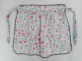 VTG Colorful Polka Dot Flower Cooking Baking Half Apron One Pocket Waist... - £8.09 GBP