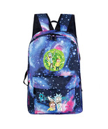 WM Rick And Morty Backpack Daypack Schoolbag Starry Sky Bag Run - $32.81 CAD