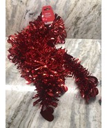 Red Metallic Tinsel Garland With 1&quot; Hearts  Garland 7 Ft.Lx2In.W. - €9,47 EUR
