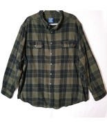 Faded Glory Mens Flannel Shirt Button Down Size 3XL Plaid Long Sleeve - £10.68 GBP