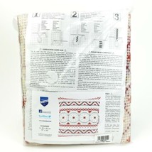 Vervaco Needlepoint Pillow Kit Red Gray White Pattern 16&quot; x 16&quot; NEW #0150989 - £23.15 GBP