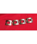 Vtg Sterling Square Link Bracelet Modernist Design 37 Grams 7 1/2” Long J67 - $1,039.96 MXN