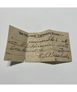 Canceled Check Thé Second National Bank Of Parkersburg West Virginia 1925 - $159.69 MXN
